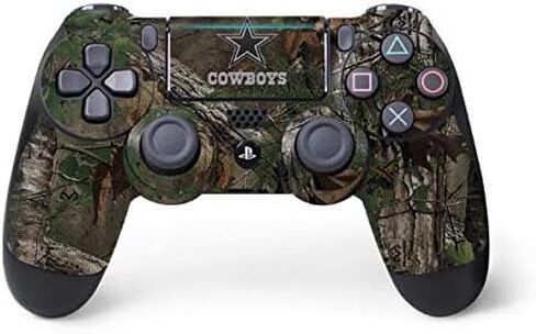 Skinit Decal Gaming Skin Compatible with PS4 Pro/Slim Controller - Officially Licensed NFL Dallas Cowboys Realtree Xtra Green Camo Design in Saudi Arabia