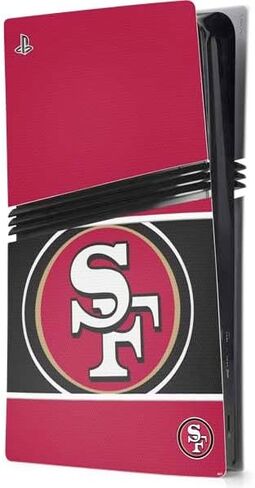 Skinit Decal Gaming Skin Compatible with PS5 Pro Console - Officially Licensed NFL San Francisco 49ers Zone Block Design in Saudi Arabia