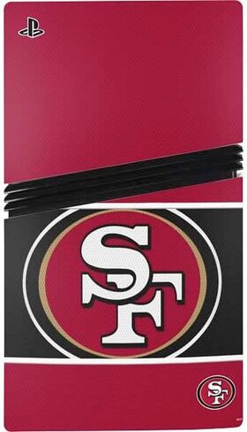Skinit Decal Gaming Skin Compatible with PS5 Pro Console - Officially Licensed NFL San Francisco 49ers Zone Block Design in Saudi Arabia