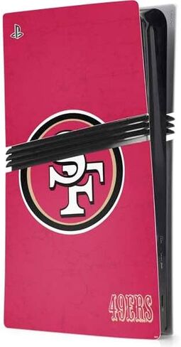 Skinit Decal Gaming Skin Compatible with PS5 Pro Console - Officially Licensed NFL San Francisco 49ers Zone Block Design in Saudi Arabia