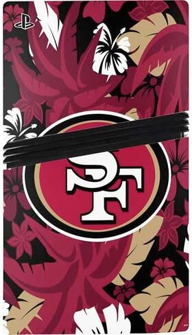 Skinit Decal Gaming Skin Compatible with PS5 Pro Console - Officially Licensed NFL San Francisco 49ers Zone Block Design in Saudi Arabia