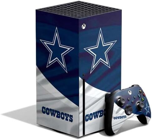 Skinit Decal Gaming Skin Compatible with Xbox Series X Bundle - Officially Licensed NFL Dallas Cowboys Black & White Design in Saudi Arabia