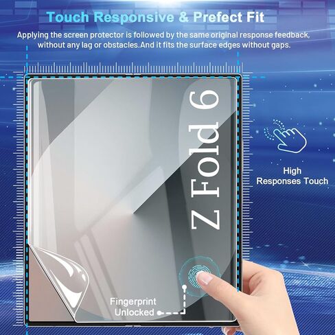 [2Set 6PCS Screen Protector Compatible with Galaxy Z Flip 5 5G, 2 Front TPU Film + 2 Back Tempered Glass + 2 Camera Lens Protectors, High Clarity, Bubble Free in Saudi Arabia