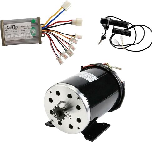 My1020 36V 500W مجموعة محرك كهربائي مصقول | يشمل LCD Throttle & Controller | 2500 دورة في الدقيقة ، يناسب سلسلة 25 ساعة | مثالي للدراجات الإلكترونية والدراجات البخارية الكهربائية و Razor MX350 و Go-Karts و DIY in Saudi Arabia