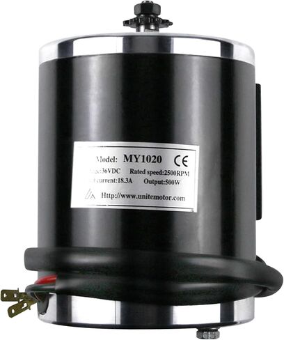 My1020 36V 500W مجموعة محرك كهربائي مصقول | يشمل LCD Throttle & Controller | 2500 دورة في الدقيقة ، يناسب سلسلة 25 ساعة | مثالي للدراجات الإلكترونية والدراجات البخارية الكهربائية و Razor MX350 و Go-Karts و DIY in Saudi Arabia