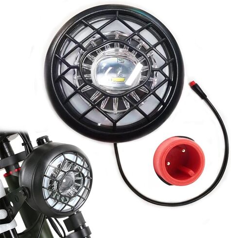 ضوء رأس الدراجة الإلكترونية مصباح LED ساطع مشرق للدراجة 36V 48V LED LED الضوء الأمامي لركوب ليلا موصل مقاوم للماء 2 دبوس in Kuwait