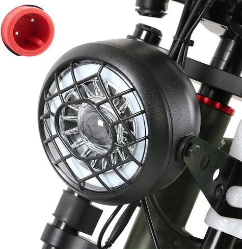 ضوء رأس الدراجة الإلكترونية مصباح LED ساطع مشرق للدراجة 36V 48V LED LED الضوء الأمامي لركوب ليلا موصل مقاوم للماء 2 دبوس in Kuwait