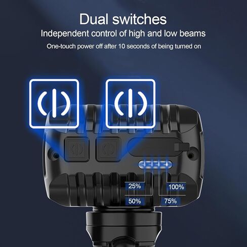 Bike Lights for Night Riding - Aidisun Front Bicycle Light with High/Low Beam 1000 Lumens LED Bike Headlight Rechargeable, Lightweight, Max 12 Hours Battery Life, IP65 Waterproof, 2 Mounting Options in Saudi Arabia