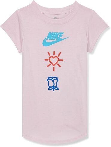 Nike Girl's Love Icon Stack Tee (Little Kids) Pink Foam 6X Little Kid in Saudi Arabia