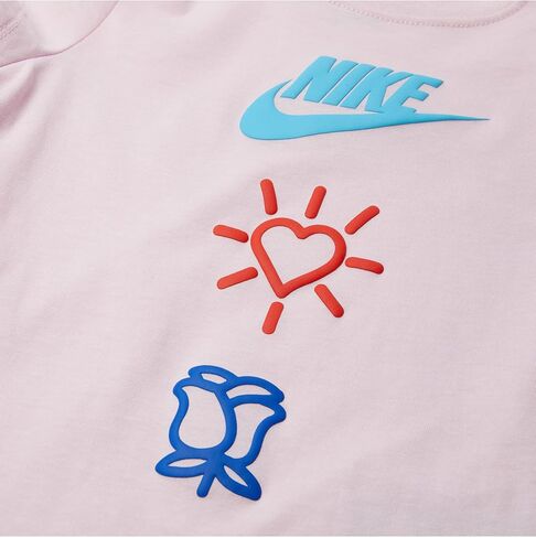 Nike Girl's Love Icon Stack Tee (Little Kids) Pink Foam 6X Little Kid in Saudi Arabia