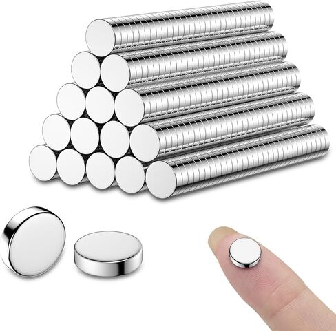 100PCS Small Magnets, 6X2mm Strong Neodymium Refrigerator Magnets, Mini Rare Earth Round Magnet for Crafts, Cabinet, DIY, Office, Whiteboard in Saudi Arabia