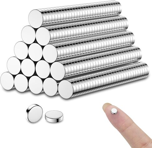 100PCS Small Magnets, 6X2mm Strong Neodymium Refrigerator Magnets, Mini Rare Earth Round Magnet for Crafts, Cabinet, DIY, Office, Whiteboard in Saudi Arabia