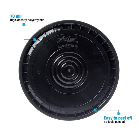 Hudson Exchange 5 Gallon (3 Pack) Bucket with Easy Peel Lid, Food Grade BPA Free HDPE, Black in Kuwait