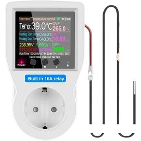 16A AC220V VVi- Fii Digital tat Socket Incubator Temperature Controller with Timer Switch Cooling Heating 3M NTC Detector Seins0r in Saudi Arabia