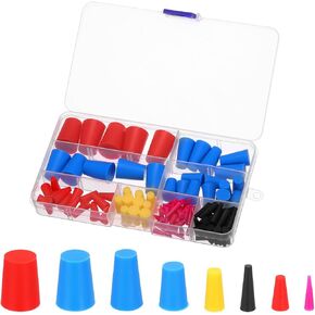 MECCANIXITY 110Pcs Silicone Rubber Stoppers Tapered Plug, High-Temperature Resistant Rubber Stoppers 12 Size 1/16" to 3/4" for Protecting Hole Plugs, Spraying, Coating, Painting in Kuwait