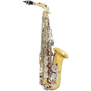 ألتو ساكسفون ساكس النحاس اللامع المحفور EB E-Flat أبيض أبيض الأزرار الأزرار الأزرار مع حزام قفاز in Kuwait