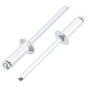 Uxcell 100pcs 3/16 "x1/2" مسامير أعمى من الألومنيوم ، قبضة الألومنيوم وإلغاء الفولاذ ، مسامير مقسمة طويلة للمعادن والأثاث والسيارات والفضة in Saudi Arabia