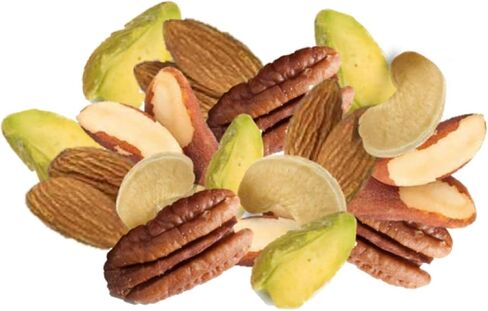 Dry Roasted Deluxe Mixed Nuts with Himalayan Salt (2 Lbs.) - The World's Finest Premium Mix of Almonds, Brazil Nuts, Cashews, Pecans & Pistachios - Farm Fresh Nuts Brand in Saudi Arabia