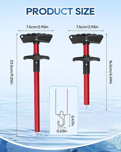 UCEC Fish Hook Remover Tool, Dehooker Tool Fishing, Squeeze-Out Hook Remover Tool Fishing, Fast Decoupling Securely, Pro Fishing Hook Remover Extractor, Aluminum Easy Reach and Portable, 2Pcs in Saudi Arabia