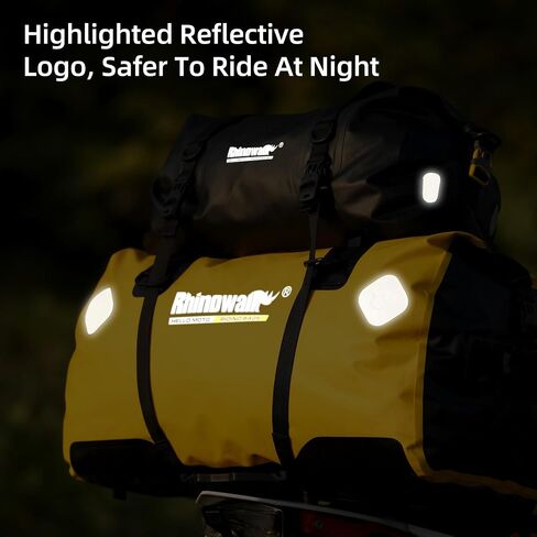 راينوالك ماء مقاوم للماء حقيبة جافة 20 لتر كيس دراجة نارية دراجة نارية حقائب سفر السفر للتخييم ، ركوب الدراجات ، دراجة نارية أسود in Saudi Arabia