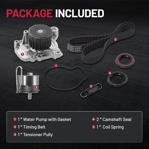 BDFHYK TCKWP329 Timing Belt Kit with Water Pump Tensioner Compatible with Honda Accord Odyssey Pilot Ridgeline Crosstour, Compatible with Acura TL MDX RDX RL TSX 3.0L 3.2L 3.5L 3.7L V6 for TKH-002 in Saudi Arabia
