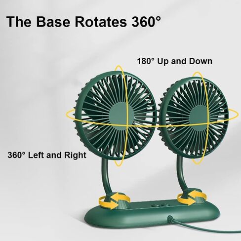 Electric Car Fans for Rear Seat Passenger Portable Car Seat Fan Headrest 360 Degree Rotatable Backseat Car Fan 12V Cooling Air Fan with Stepless Speed Regulation for SUV, RV, Vehicles (Black) in Saudi Arabia