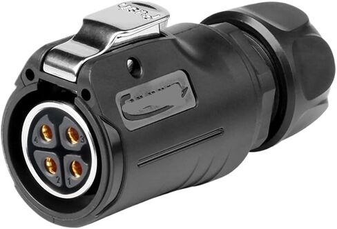 LP20 semi-metallic fence industrial aviation 4-pin connector LED power cable power signal pin(Butt female head) in Saudi Arabia