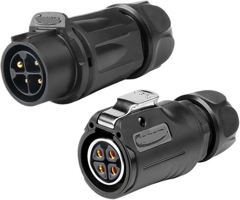 LP20 semi-metallic fence industrial aviation 4-pin connector LED power cable power signal pin(Butt female head) in Saudi Arabia