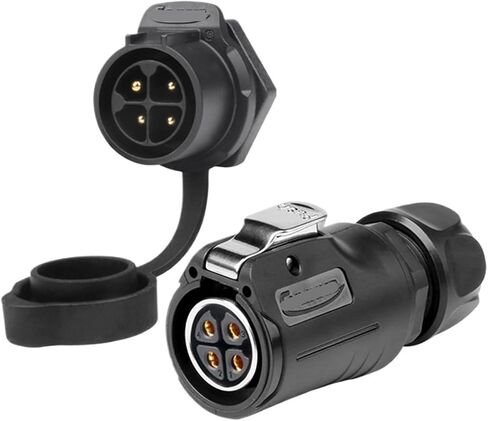 LP20 semi-metallic fence industrial aviation 4-pin connector LED power cable power signal pin(Butt female head) in Saudi Arabia