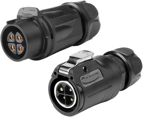 LP20 semi-metallic fence industrial aviation 4-pin connector LED power cable power signal pin(Butt female head) in Saudi Arabia