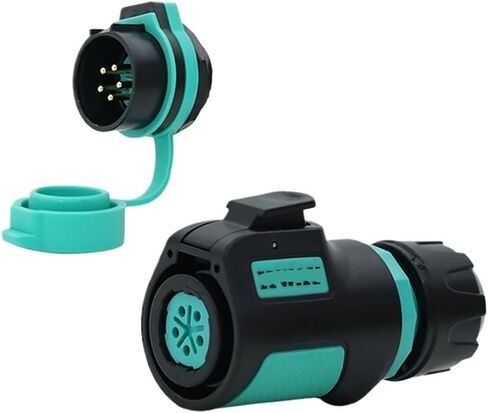 K20 reverse aviation socket 2-3-4 core 5-7-9 pin power round seat connector quick connector(5 core plug R5 rear nut seat 12A250V) in Saudi Arabia