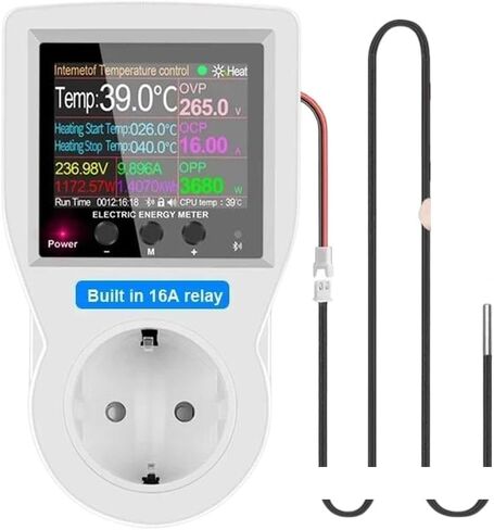 16A AC220V VVI-FII Digital Tat Socket Perging Controller مع تبريد التبريد الموقت 3M NTC SEINS0R in Saudi Arabia