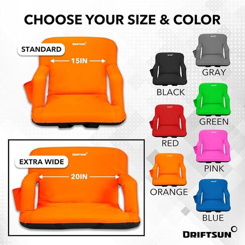 مقاعد ملعب عريضة إضافية مع دعم الظهر - كراسي ملعب قابلة للطي ديلوكس للمبيضين - كرسي رياضة مقاوم للماء - يسهل نقله in Kuwait