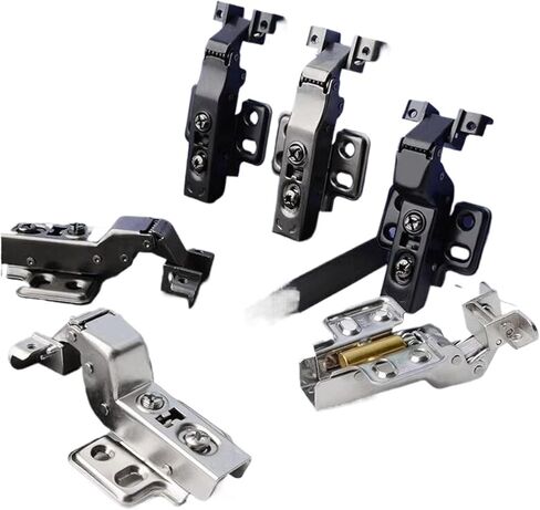 Stainless Steel Frame Door Window Furniture Kitchen Cabinet Concealed Hydraulic Hinge 1Pcs(Half Overlay) in Kuwait