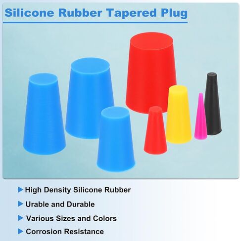 MECCANIXITY 110Pcs Silicone Rubber Stoppers Tapered Plug, High-Temperature Resistant Rubber Stoppers 12 Size 1/16" to 3/4" for Protecting Hole Plugs, Spraying, Coating, Painting in Saudi Arabia