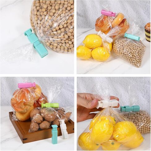 8 Pcs Snack Bag Sealer Chip Clips Plastic Sealing Clip Bread Closure Clip Bag Clips for Chips and Other Food Bags(4 Colors) in Saudi Arabia