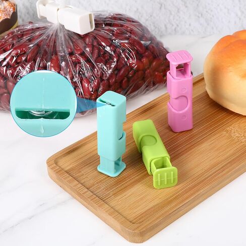 8 Pcs Snack Bag Sealer Chip Clips Plastic Sealing Clip Bread Closure Clip Bag Clips for Chips and Other Food Bags(4 Colors) in Saudi Arabia