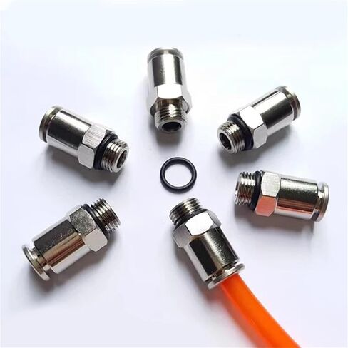 1pc موصل سريع الهوائية جميع النحاس المطلي بالنيكل PC-G Thread G1/8 1/4 3/8 1/2 PU GAS PIPE 6 8 10 12MM مع حلقة الختم 8-G02 (PC6-G04) in Saudi Arabia
