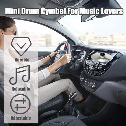 Car Crash Cymbal Air Vent, Mini Drum Cymbal For Music Lovers, Easy Clip-On Cymbal For All Types Of Vehicles (Silver) in Kuwait