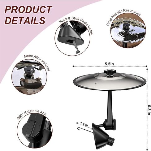 Cy Cymbal ، Car Crash Cymbal Air Vent Mini Mini Metal Drum Declession Than in Saudi Arabia
