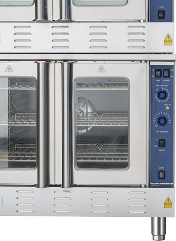 KoolMore 38 in. Full-Size Double Commercial Liquid Propane Convection Oven 108,000 BTU With Stacking And Casters in Stainless-Steel (KM-DCCO54-LPC) in Saudi Arabia