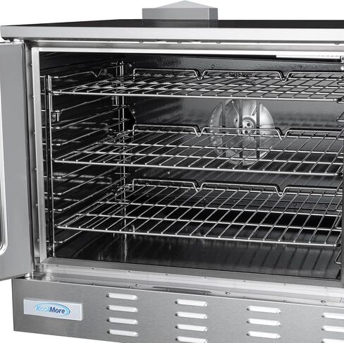 KoolMore 38 in. Full-Size Double Commercial Liquid Propane Convection Oven 108,000 BTU With Stacking And Casters in Stainless-Steel (KM-DCCO54-LPC) in Saudi Arabia