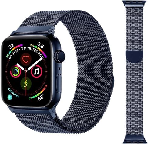 Stainless Steel Mesh Loop for Apple Watch Band 38mm 40mm 41mm 42mm(Series 10), Magnetic Clasp Replacement Bands for iWatch Ultra Series 9 8 SE 7 6 5 4 Women & Men in Saudi Arabia