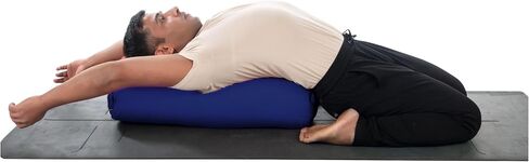 Yogikuti Iyengar Yoga Bolster for Restorative Yoga and Meditation – Lightweight Cotton Support Pillow with Handle for Easy Carry, Versatile for Pose Modification, Balance, Back Relief, and Relaxation in Saudi Arabia