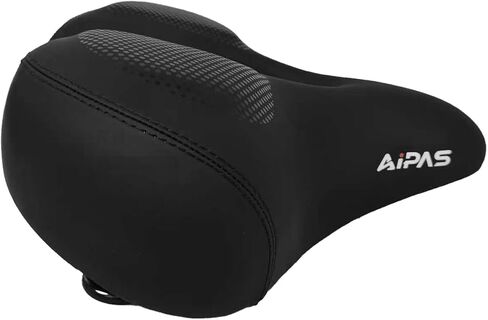 Bike & Ebike Extra Large Seat, Wide Soft Saddle with Dual Shock-Absorbing Suspension, Comfortable Bicycle Accessories for City Road Riding, Waterproof, Easy Install for Men & Women in Saudi Arabia