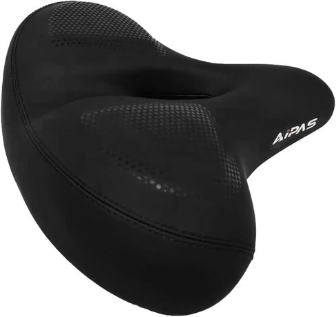 Bike & Ebike Extra Large Seat, Wide Soft Saddle with Dual Shock-Absorbing Suspension, Comfortable Bicycle Accessories for City Road Riding, Waterproof, Easy Install for Men & Women in Saudi Arabia