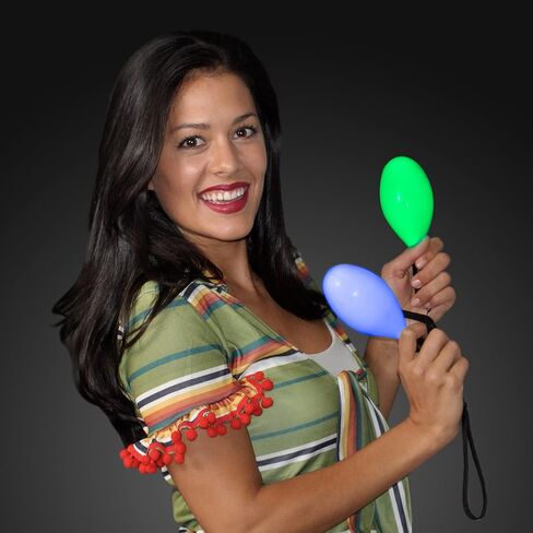 FlashingBlinkylights تضيء maracas مع LED تغيير الألوان (مجموعة من 2) in Saudi Arabia