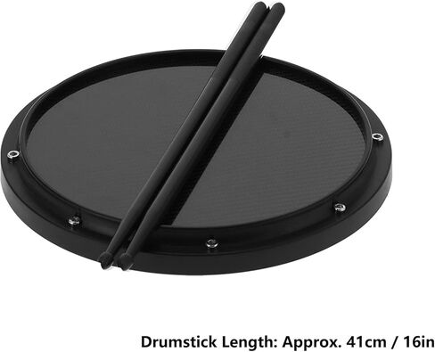 Percussion Drum Pad, Carbon Fiber Drumsticks Drum Training Pad for Family for Outdoor(black) in Saudi Arabia