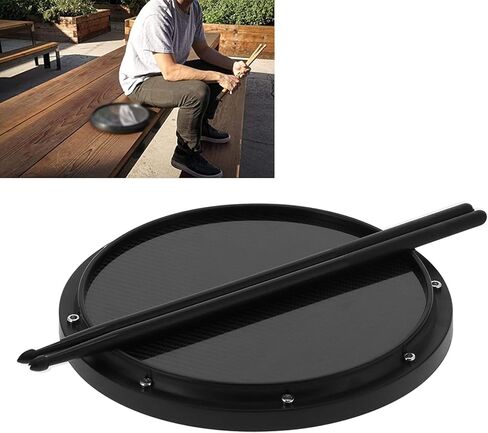 Percussion Drum Pad, Carbon Fiber Drumsticks Drum Training Pad for Family for Outdoor(black) in Saudi Arabia