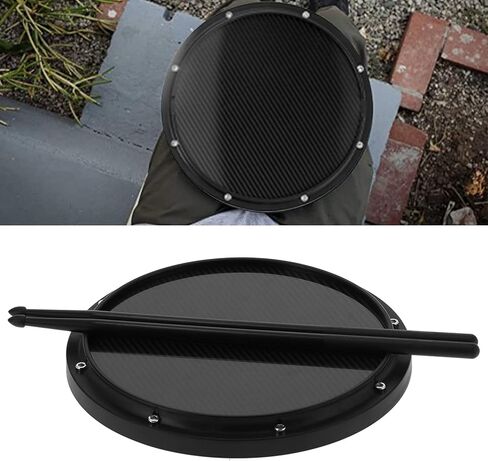 Percussion Drum Pad, Carbon Fiber Drumsticks Drum Training Pad for Family for Outdoor(black) in Saudi Arabia
